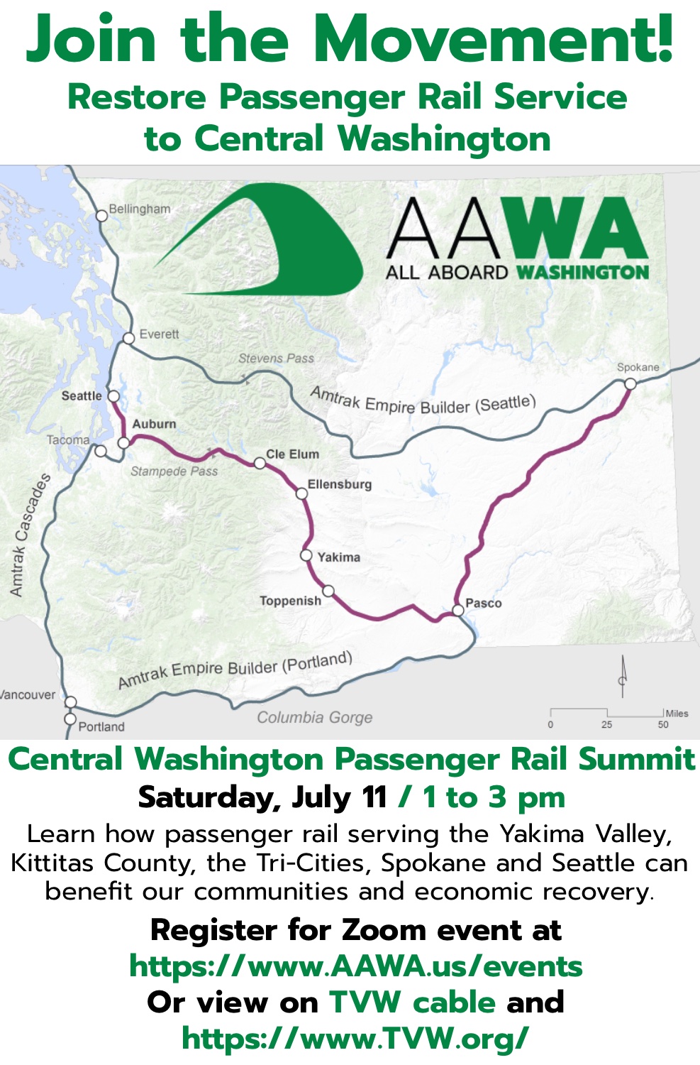 Join the Movement at the Central Washington Passenger Rail Summit